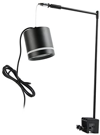 Qcwwy Aquarium-Gras-Zylinder-Lampe, Simuliert Tageslicht-Aquarium-Licht Vollspektrum-Aquarium-Licht-Aquarium-Kronleuchter-Vollspektrum-C0B-Aquarium-Lichter