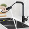 Mursche Küchenarmatur Schwarz Armatur Küche - Wasserhahn Ausziehbar Spültischarmatur Mit Brause Küchenwasserhahn Drehbar Mischbatterie Hochdruck Küchenspüle Kitchen Schlauch 360° Küchenhahn Matt