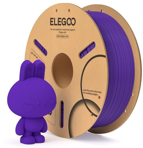 ELEGOO PLA Filament 1.75mm Lila 1KG, 3D Drucker Filament Maßgenauigkeit +/- 0,02 mm, 1kg Pappspule (2.2lbs) Filament-3D-Druckmaterialien Passt für die meisten FDM 3D-Drucker