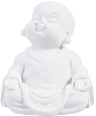 Artibetter 1stk Aquarium Dekoration Aquarium Landschaftsdekorationen Buddha Figuren Und Statuen Kleine Buddha-skulptur Buddha Sammlerfiguren Lachende Buddha-Statue Zubehör Weiß Zu Hause Harz