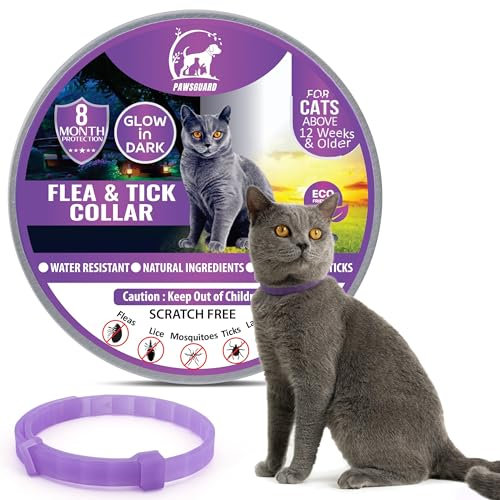 Cat Repellent Treatment, Cat Repellent Collars, Adjustable Cat Repellent Collar, Waterproof, Reflective, Natural Repellent Cat Collar(Single Pack, Purple)