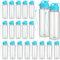 Mifoci Water Bottle Bulk 17 oz Plastic Sky Blue | 20 Pieces, Water Bottles Bulk, Gym Sports, Adults, Reusable, Large Bottles, Leak Proof, Flip Top, Party Outdoor