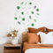 funlife Wandtattoo Pflanzen Tropische Blätter Wandaufkleber Pflanzen Grün Wandsticker Wohnzimmer Schlafzimmer Sofa Hintergrund Wanddekoration