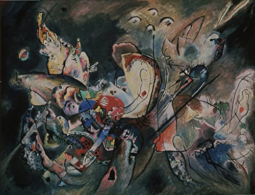 IPLUPJDY Vintage Leinwand Wandkunst GemäLde Kunst Bilder Kunstdruck Leinwand Düster. Zusammensetzung Nr. von Wassily Kandinsky für Wohnzimmer-Dekor60x90cm
