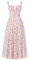Odizli Abito lungo da donna, estivo, senza maniche, con spalline sottili, bohémien, con spacco, Rosa, M