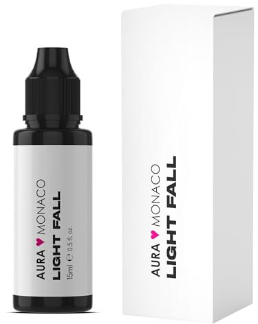 AURA Monaco | Airbrush Brows Farbe Chestnut – Hybride Flüssige Augenbrauenfarbe für Profis – Hochpigmentiert, Einfach anzuwenden, Langanhaltend bis zu 6 Wochen – 15 ml (Light Fall)