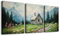 SERIMINO Leinwandbild mit Naturlandschaft für Wohnzimmer, Waldberge, 3-teiliges Wandkunst-Set, Landhaus-Wiese, Wildblumen-Raumdekoration, ästhetische Gemälde, moderne Bauernhaus-Wanddekoration, 30,5 x