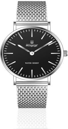 Weayege Armbanduhren für Damen - Analog Quarz Luxus Uhren Mit Lederband, Wasserdichte Mode Kreative Armbanduhr