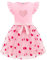 Arshiner Robe D'été pour Filles Rose à Volants Manches T-Shirts avec Jupe en Tulle Ensemble Enfants Robe Formelle Tenue Mode Enfants Robe Fête Anniversaire Vêtements Ensemble avec Ceinture 6-7 Ans