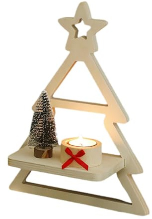 Weihnachten Wandregal,Weihnachtsbaum Regale Wand,Holz Wand-Display Aufbewahrungsregale - Boho-Wandaufbewahrungshalter, Weihnachtsbaumregal für Schlafzimmer-Wohnzimmer