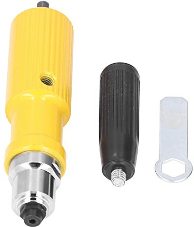 Respicefinem Rivet Gun Adapter Aus Legierung Stahl Für Akku Bohrmaschine Kabellose Nietwerkzeuge Set Mit Ergonomischem Griff Für Heimwerkerprojekte Gelb