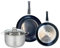 ELO 9737650 Batterie de cuisine 3 pièces, Ensemble de 2 Poêles de cuisson 28 et 32 cm et 1 faitout 24 cm Elo Prima Brillant, inox, induction