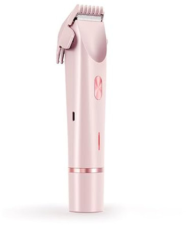 Rasierer Damen, 2-In-1 Gesichtshaarentferner für Frauen, Wasserdicht Epilierer Damen für Gesicht, Brust, Rücken, Achselhöhlen, Bikinizone, Schnelles Aufladen, Geräuscharm, Rosa