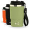 ECOROOTS Thunder - Thermo Café Outdoor 470 ml avec Couvercle 3 en 1, Paille et Sangle | Gobelet Isotherme en Acier Inox | Boissons Froides et Chaudes | Idéal pour Plage, Sport et Cadeau (VERT ARMY)