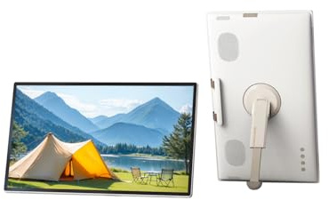 KTC 25 Inch Portable TV - Smart Touch Screen with Google Play, Android 14, Qualcomm 8G RAM+128G Storage, 1080P Smart Handy TV with 8MP Camera and Battery, Touchscreen Monitor for Camping, Bathroom