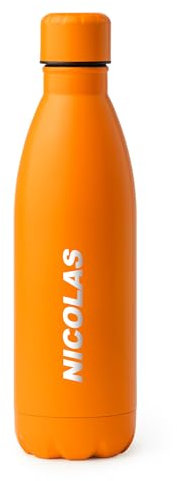 GRAVURE CONCEPT Gourde Personnalisée - Bidon en Inox 304-790 mL (TAREK) (Orange)