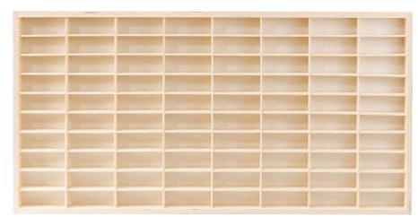 Laneryin Setzkasten Holz Sammlervitrine für Autos, 1:64 Diecast Auto Modell Aufbewahrungsbox, Wandregal Hängeregal Vitrine Deko, Schaukasten Hängend Sammelbox (77.5x4x47cm)