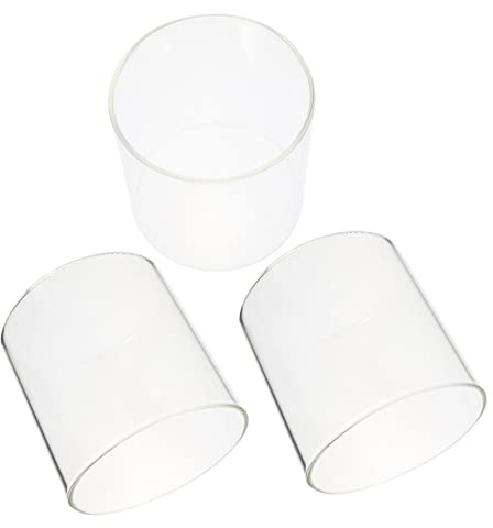 DECOMELODY Vase à Fleurs Cylindrique en Verre Transparent pour Décoration Intérieure 10x10 Cm Lot De 3 Vases Hydroponiques Multifonctions pour Compositions Botaniques Modernes