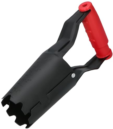 KOTARBAU® Blumenzwiebel Pflanzer - 23 cm - pulverbeschichteter Stahl - Blumenzwiebelpflanzer mit Tiefenskala - Pflanzhilfe - zum Setzen von Blumenzwiebeln - Schwarz - Gartenzubehör