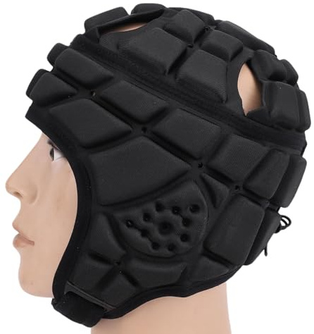 Oreilet Mjuk Skalhjälm, Eva Sponge Rugby Headguard Youth Scrum Cap för Barn, Huvudskydd med Justerbar Rem för Fotboll, Cykling, Baseball, Fotboll (S)
