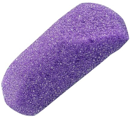 Violetter Bimsstein Fußpeeling Doppelseitig für Fersen und Zehen | PU Material, Grobe und Feine Schleiffläche, Ergonomische Form, für Reise und Spa Pediküre