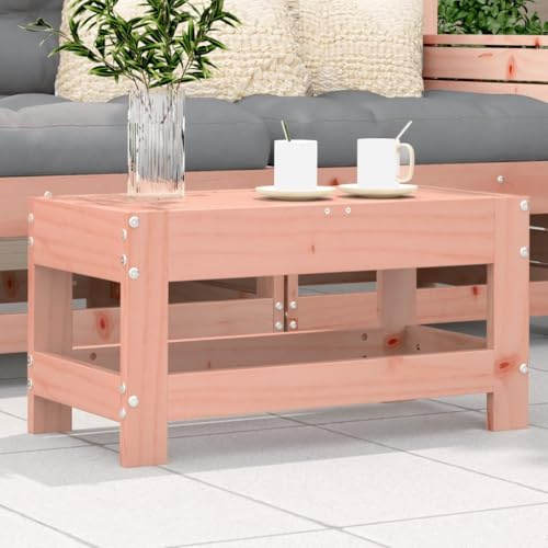 Keeushr Tabouret de jardin en bois massif Douglas - 62 x 30 x 32 cm - Siège d'extérieur avec design à lattes - Pour terrasse et jardin - Table d'appoint flexible ou repose-pieds modulaire