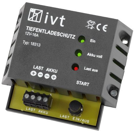 IVT 200031 Tiefentladeschutz für Solarbatterien 12V 16A