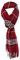 TigerTie Designer Schal in bordeaux rot weiss grau schwarz kariert - Stoff Cashmink - made in Germany