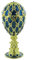 Lutèce Créations Kunstei mit Spieluhr vom Typ Fabergé aus Emaille und vergoldetem Metall - Die Blaue Donau (J. Strauss)