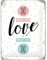Nostalgic-Art Retro Blechschild Word Up – Do What You Love – Geschenk-Idee für Nostalgie-Fans, aus Metall, Vintage-Design mit Spruch, 15 x 20 cm
