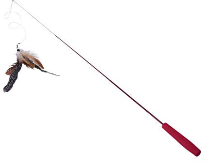 Petface Retractable Feather and Bell Wand Cat Toy