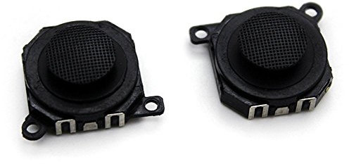 2 x Palanca de mando analógica con botón 3D para Sony PSP 1000 1001, color negro