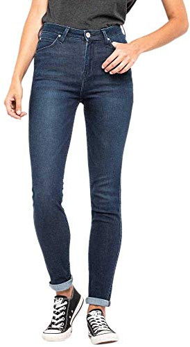 Lee Womens SCARLETT HIGH Jeans, Polished Indigo, 24W / 31L