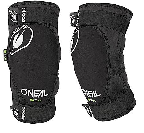 O'NEAL | Knieprotektor | BMX Mountainbike Downhill | IPX®- Aufprallschutz aus Polyurethan, Leichte Konstruktion, Abriebfestes Material | Dirt Knee Guard | Erwachsene | Schwarz Weiß | Größe S