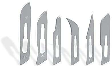 DZ-Skalpellhalter Nr.4 + 5 Klingen Figur 20-einzeln steril verpackt-rostfreier Edelstahl