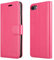 iCatchy for iPhone SE 2022/2020, iPhone 8/7 Leather Wallet Book Flip Folio Stand View Case Compatible With iPhone SE 2022/2020 (Pink)