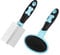 tonyg-p Dog Grooming Brush Comb Kit, Soft Slicker Brush + Double Sided Grooming Comb for Small Medium Large Pets with Long Hair (Blue)