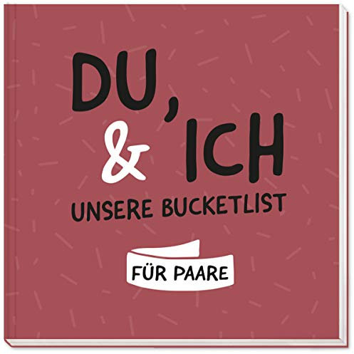 Sophies Kartenwelt Bucket List für Paare in hochwertigem Hardcover Einband im Format 21x21cm - Mit 96 Seiten bietet es viel Platz für 185 interessante Aufgaben