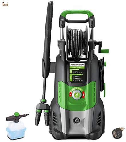 BricoLoco - Idropulitrice ad alta pressione, 160 bar, 570 litri/ora, doppio sistema = due ugelli alla volta, pompa in alluminio, pistoni in acciaio inox.