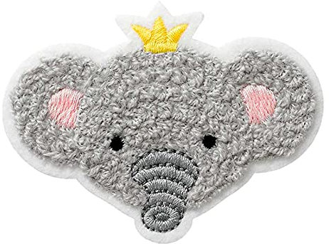 Mono Quick 1421x Tiere Applikation, Bügelbild, Patch, Rentier Hund Lama Elefant (14217 - Elefanten Kopf)