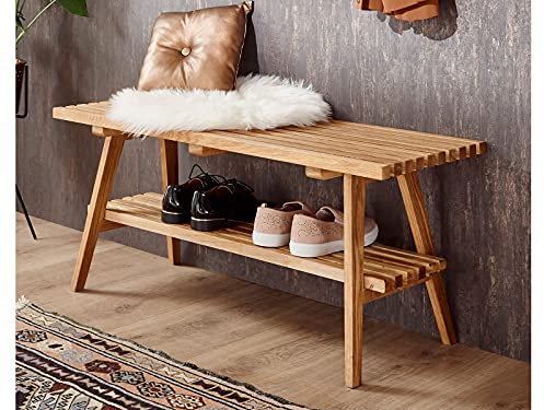 möbelando Garderobenbank Sitzbank Flurbank Bank Dielenbank Holzbank Flurmöbel Albany I