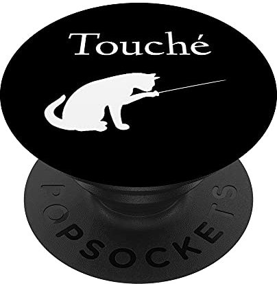 Touche Fechten Cat PopSockets mit austauschbarem PopGrip