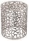 kreatives Wohnen Beistelltisch Metall Dekotisch ø 40 x 45 cm rund Agadir Silber o. Gold Aluminium Korallen-Design, Extra breit