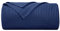 PHF Coperta in 100% cotone a nido d'ape, 130x150 cm, morbida e leggera, per adulti e bambini, perfetta coperta per divano, divano, taglia singola/da viaggio, blu navy