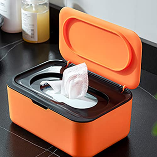 Feuchttücher Box, Feuchttücher Box Baby Feuchttücherbox Mit Dichtungsgummi Versiegeltes Design Staubdicht Effizienter Schützen Feuchtes Toilettenpapier, Für Zuhause Und Büro (Schwarz)
