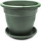CABLEPELADO Maceta 40cm - Maceta Plastico 40 cm - Fabricado en PP Apto balcón, jardín, Patio, Interior - Macetero rendondo 50 cm + Plato macetero de plastico - Verde