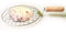 NOBEL Barbeque Stainless Steel Wire Roaster ideal for Roti Roast, Papad Roaster Chapati Toast, Paneer tandoor net Grill Wooden Handle (Round 21 cm Diameter)