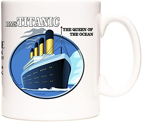 HMS Titanic Taza de regalo Titanic Maiden Voyage Taza de café, Vintage White Star Ocean Liner Mug,