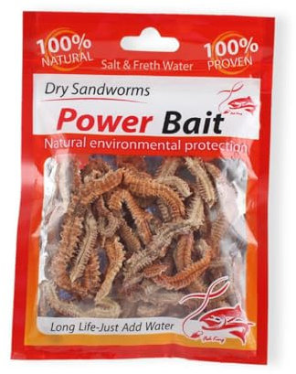 1 Beutel trockener Sandwurm Angelköder, einfach zu verwenden, Lange Erhaltung, Freizeit für Wassertiere, Verlockung