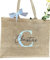 Jute Shopper personalisiert - Jute Tasche - Einkaufstasche mit Namen & Initial XXL Shoppingbag Reise Travel Weihnachten Ostern Geschenk Muttertag Valentinstag